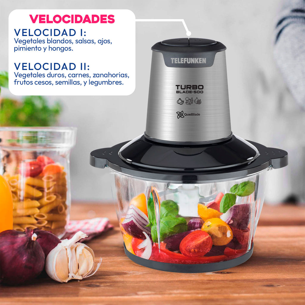 Procesadora de Alimentos 1.5lts Telefunken TurboBlade 500