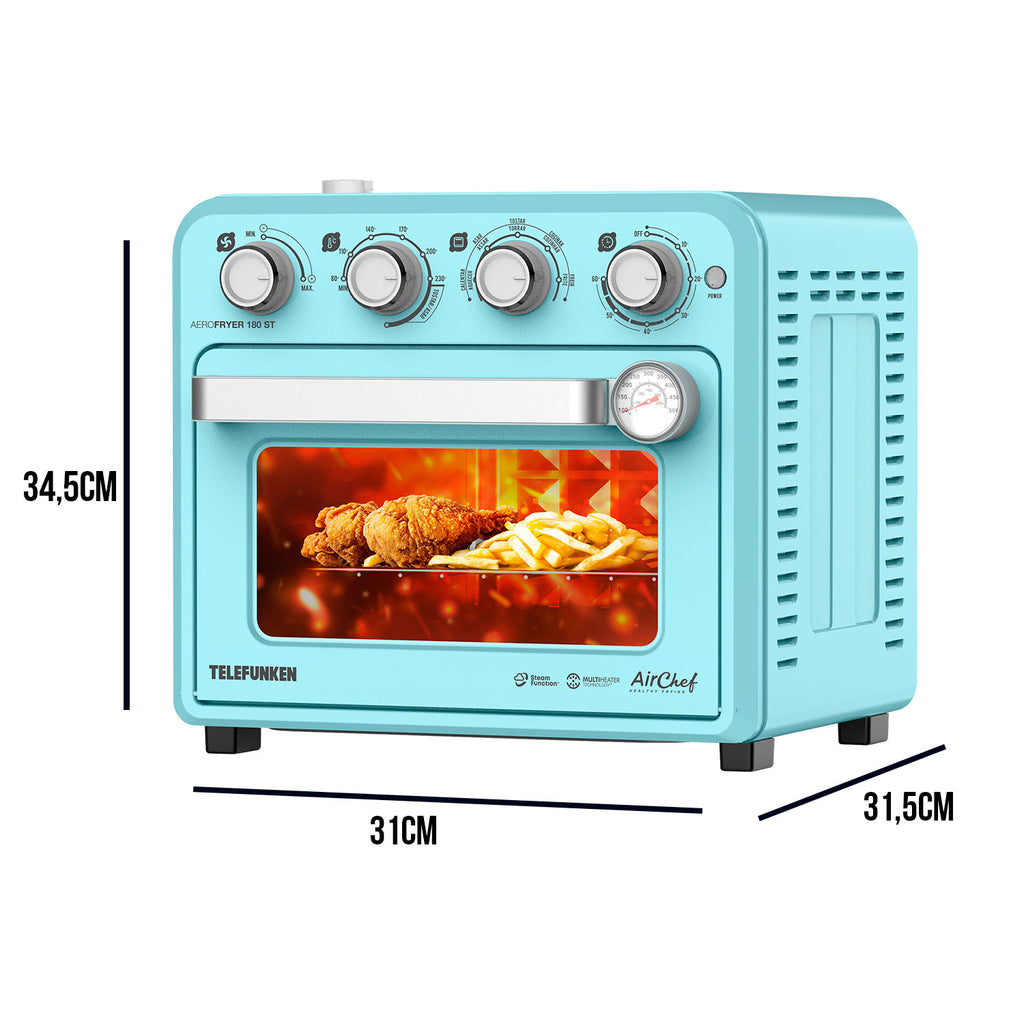 Horno Freidora de Aire  y Vapor 18lts AeroFryer 180ST